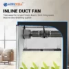 Inline Duct Fan, LONGWELL, 4-8, ROHS, Plastic - view 2
