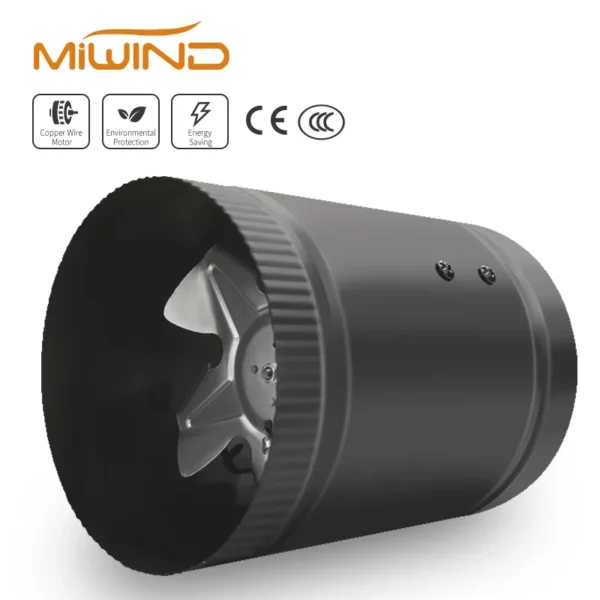 Inline Duct Fan, MIWIND, Brushless, 4", Plastic - view 2