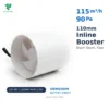 Inline Duct Fan, Plastic, 35dB, 12V, PWM