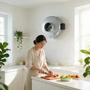 Inline Duct Ventilation Fan, 990, CFM, Plastic, HVAC