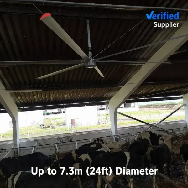 Intelligent Livestock Ventilation Fan, 16ft, HVLS, THI