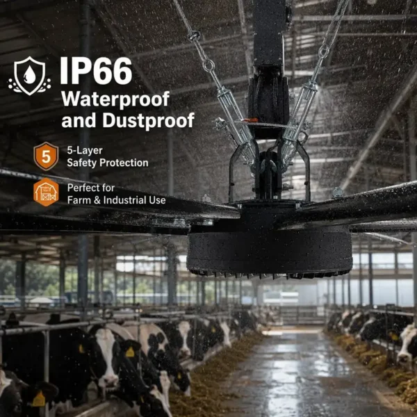 Intelligent Livestock Ventilation Fan, 16ft, HVLS, THI - view 3