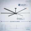 Intelligent Livestock Ventilation Fan, 16ft, HVLS, THI - view 4