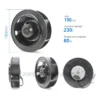 Inverter Industrial Blower, R2E190-AO26-30, 230V, 0.26A, 75W - view 2