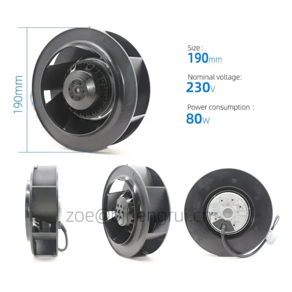 Inverter Industrial Blower, R2E190-AO26-30, 230V, 0.26A, 75W - view 2