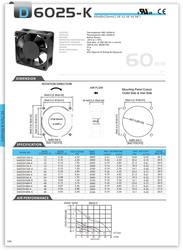 Ip55 Waterproof Ball Bearing, D6025-K, Plastic, Axial - view 5