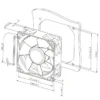 Ip68 Waterproof Axial Fan, INNOOTEC, 80mm, 12V, 6500 - view 2