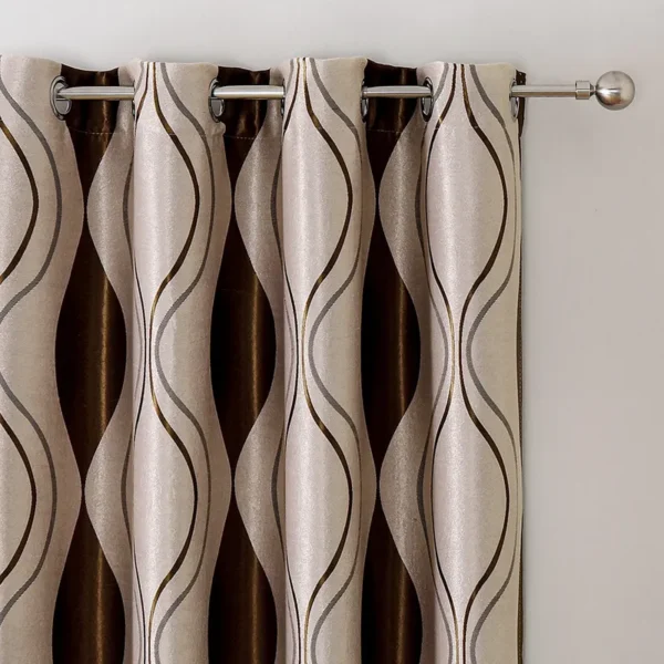 Jacquard Window Blackout Curtain, Polyester, Grommet