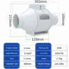 Kitchen Bathroom Exhaust Fan, SANLY, 6-inch/8-inch, Plastic - view 6