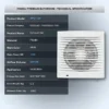 Kitchen Bathroom Ventilation Fan, ABS, Plastic, Wall, Ceiling - view 4