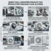 Kitchen Bathroom Ventilation Fan, ABS, Plastic, Wall, Ceiling - view 5