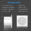 Kitchen Wall Exhaust Fan, HVAC, 220~240V, Electric - view 2