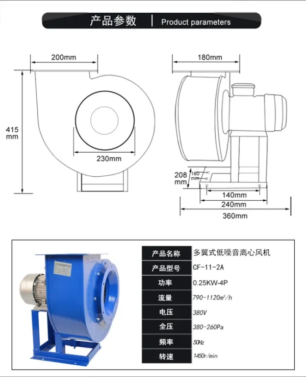 Large Centrifugal Suction Blower, Cf-11, 1450 - view 4
