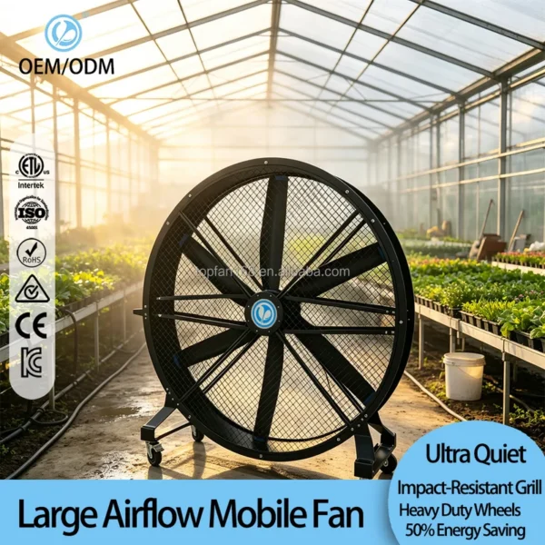 Large Portable Industrial Fan, Brushless, 2m, 35-39dB, 3-Year - view 5