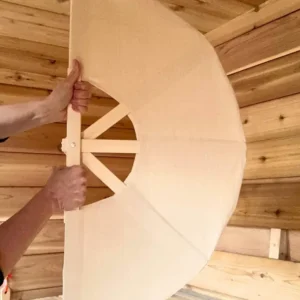 Large Wooden Sauna Fan, Solid Wood, 2026041701