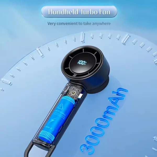 Led Display Handheld Fan, Portable, 3.7 V, USB - view 6
