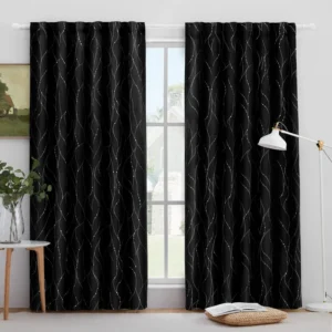 Light Blocking Foiled Curtain, 100% Polyester, Rod Pocket