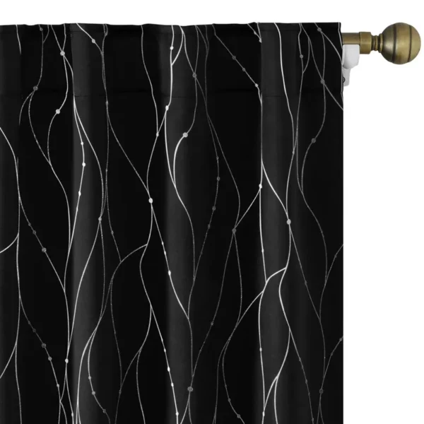 Light Blocking Foiled Curtain, 100% Polyester, Rod Pocket - view 3