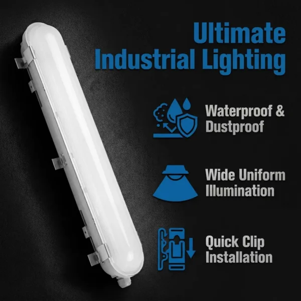 Lighting Fixture for Freezer, IP66, LED, 5-Year, Stainless - view 3
