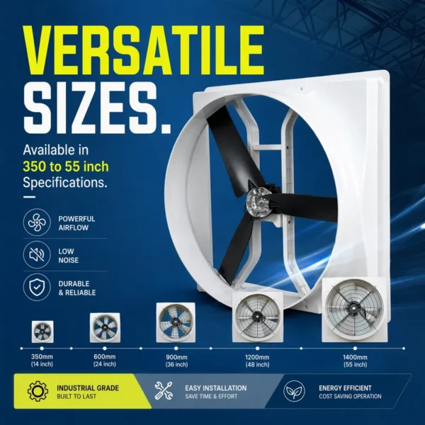 Livestock Cooling Misting Fan, 960mm, 380V, 14000RPM, 200Pa
