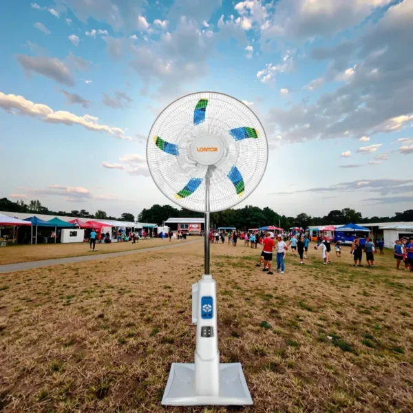 Lontor Commercial Standing Fan, Solar, USB - view 5