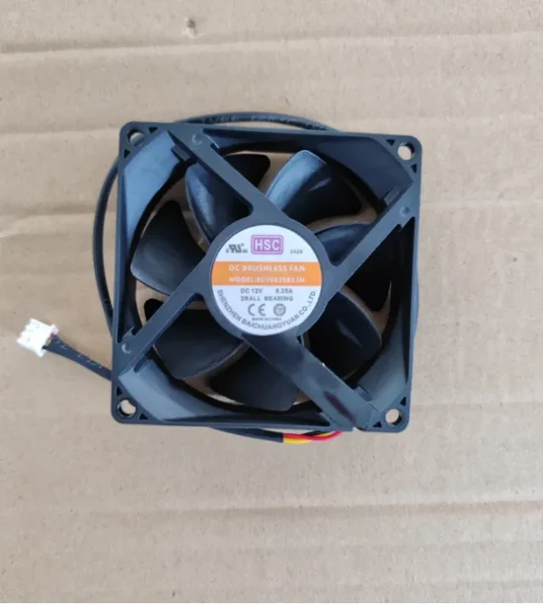Low Speed Small Fan, 8025mm, 2ball, 4200RPM, 3pin - view 2