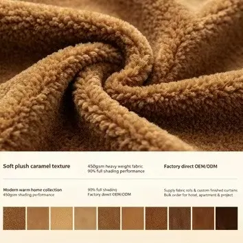 Medium Brown Pleated Curtain, Bamboo - view 2