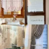 Medium Brown Pleated Curtain, Bamboo - view 6