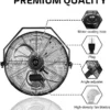 Metal Wall Mounted Fan, Waterproof, Electric - view 3
