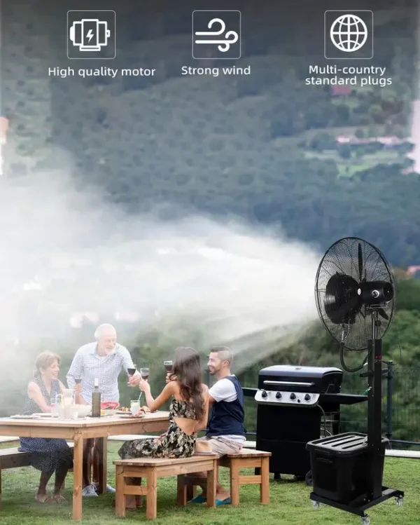 Metal Water Mist Fan, 20/26/30inch, Electric - view 3