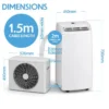 Mini Air Conditioner, Portable, 1800W - view 4