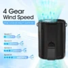 Mini Hanging Waist Fan, Portable, 3.7W, Battery - view 2