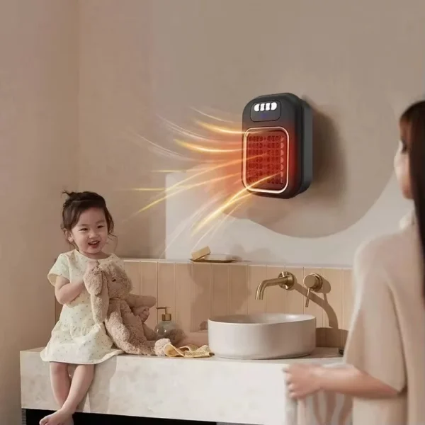 Mini Heater, LCD, PTC, 400W, 200ft - view 4