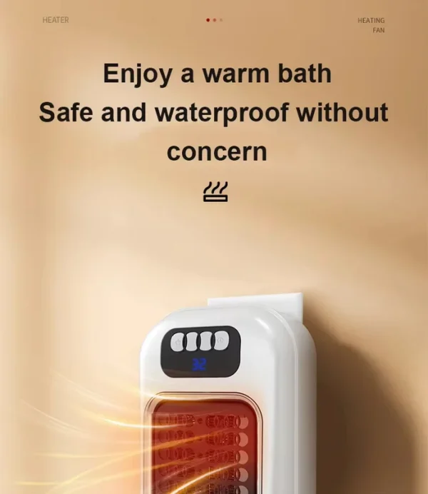 Mini Heater, LCD, PTC, 400W, 200ft - view 6