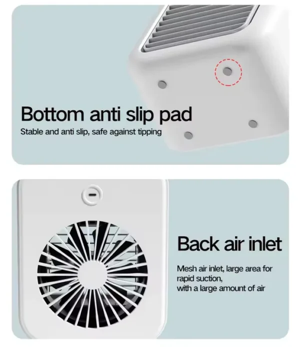 Mini Personal Air Conditioner, USB, Lithium Battery, Plastic - view 2