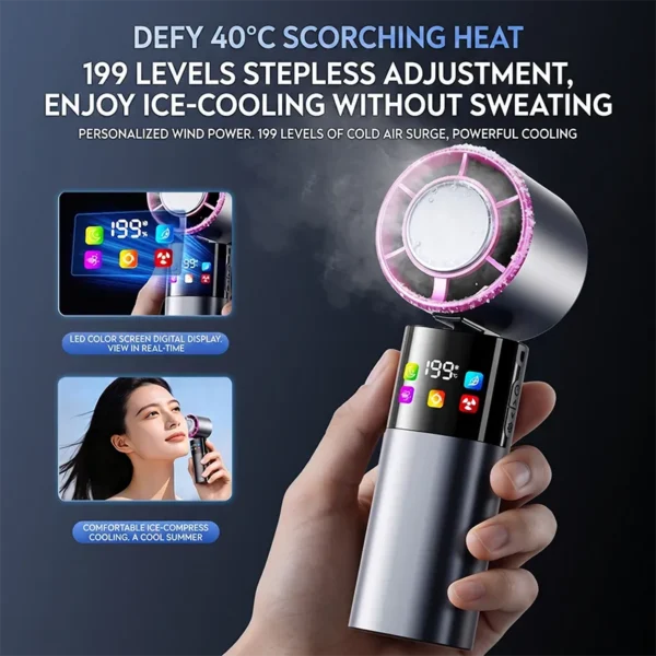 Mini Portable Handheld Fan, USB, 1800mAh