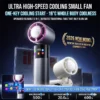 Mini Portable Handheld Fan, USB, 1800mAh - view 2
