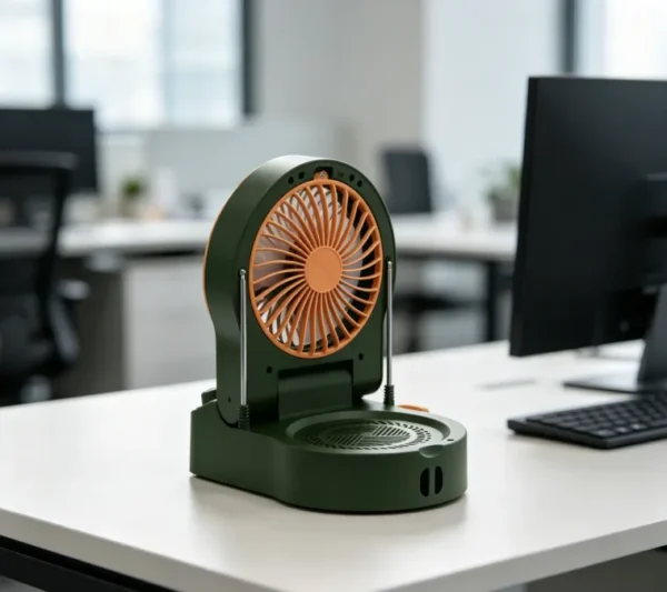 Mini Portable Rechargeable Fan, Solar, USB, 10000mah - view 2