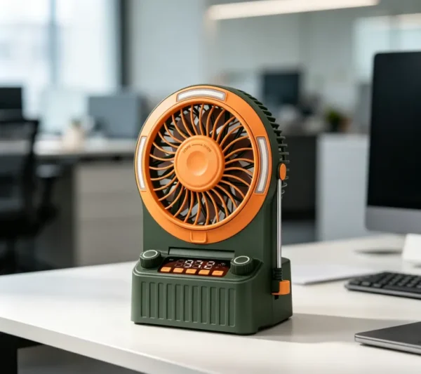 Mini Portable Rechargeable Fan, Solar, USB, 10000mah - view 3