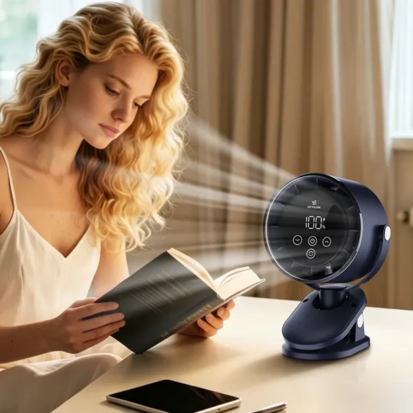 Mini Usb Clip Fan, Portable, LED - view 4