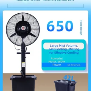 Mist Spray Cooling Fan, Wall, 3-Blade