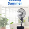 Mist Spray Cooling Fan, Wall, 3-Blade - view 4