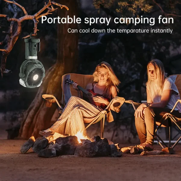 Misting Hiking Fan, Portable, 5 V, Battery - view 3