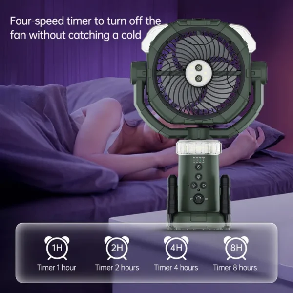 Misting Hiking Fan, Portable, 5 V, Battery - view 4