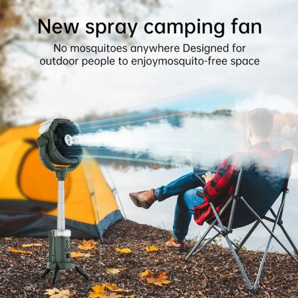 Misting Hiking Fan, Portable, 5 V, Battery - view 5