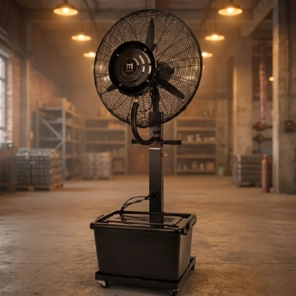 Misting Industrial Stand Fan, Portable, 150, Metal - view 3