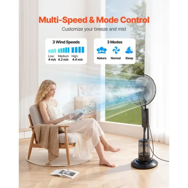 Misting Standing Fan, 3L, D0100X3KJ6X - view 3