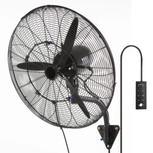 Misting Wall Mount Fan, 24-Inch, 3-Speed, 7000, CFM