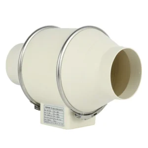 Mixed Flow Duct Fan, 220 V, Plastic