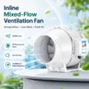 Mixed Flow Duct Fan, 220V, Plastic - view 6